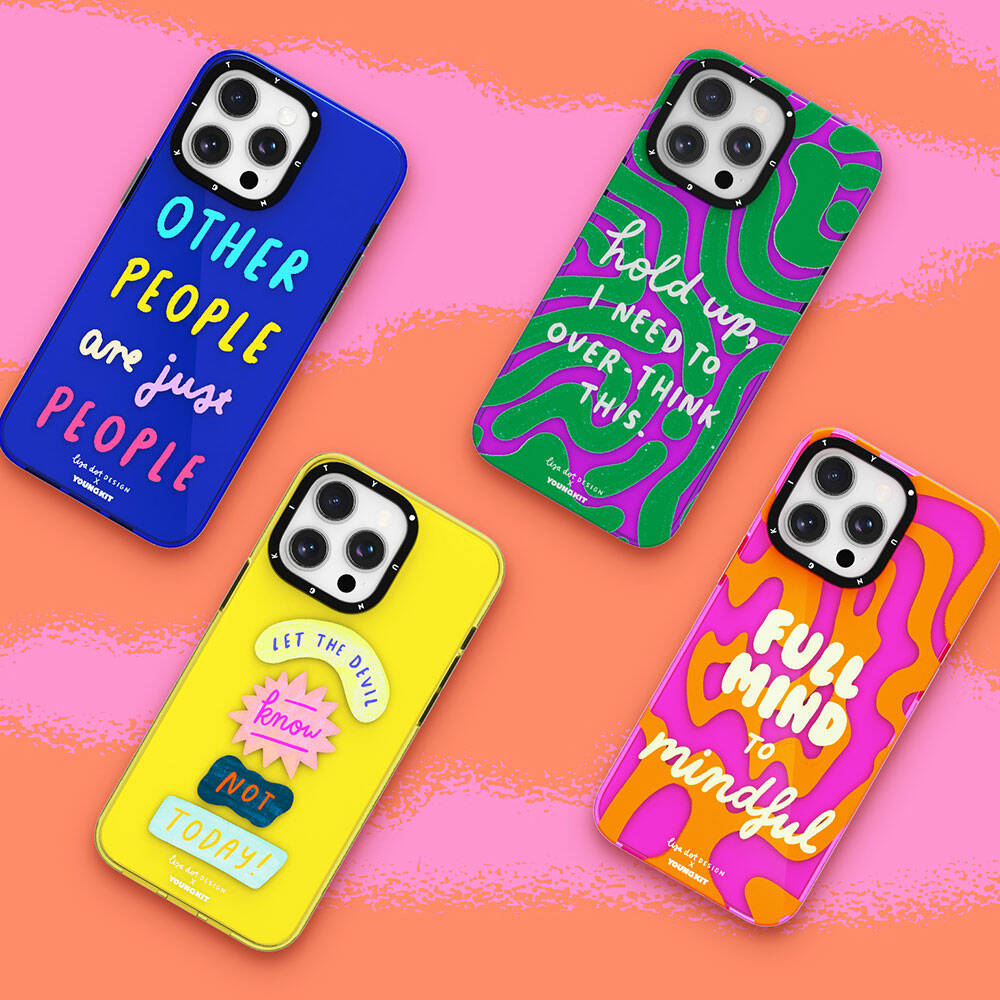 iPhone 15 Pro Max Kılıf Yazı Desenli Youngkit Mindfulness Serisi Kılıf