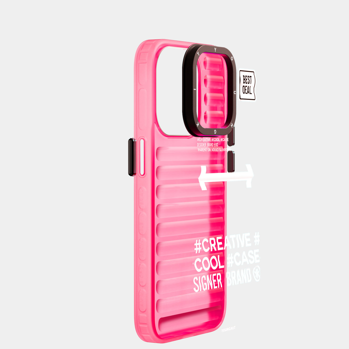 Apple iPhone 15 Pro Max Kılıf YoungKit Luggage FireFly Serisi Kapak Sierra Mavi