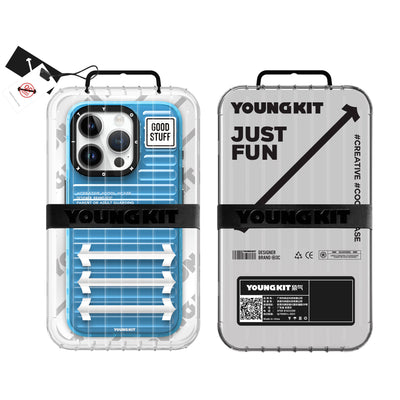 Apple iPhone 15 Pro Max Kılıf YoungKit Luggage FireFly Serisi Kapak Yeşil