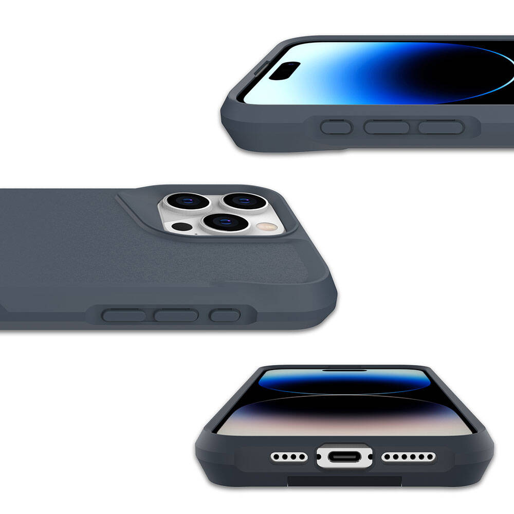 iPhone 15 Pro Max Kılıf Zore Airbag Kenarlı T-Max Mat Standlı Kılıf