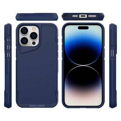 Apple iPhone 15 Pro Max Kılıf Zore Airbag Kenarlı T-Max Mat Standlı Kapak Siyah