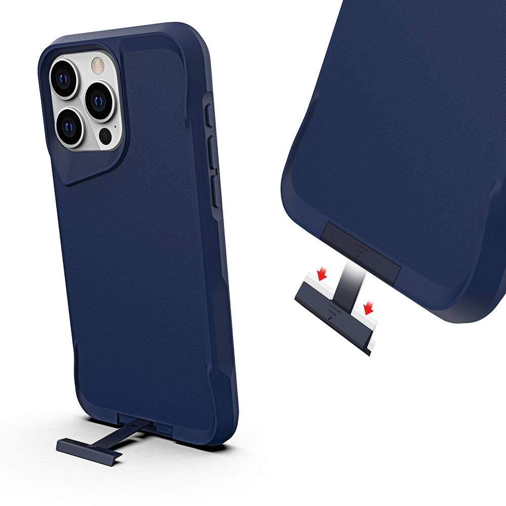 iPhone 15 Pro Max Kılıf Zore Airbag Kenarlı T-Max Mat Standlı Kılıf