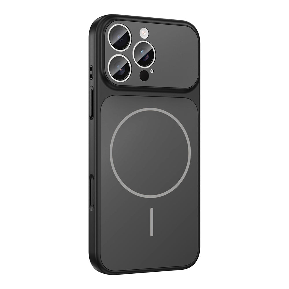 Apple iPhone 15 Pro Max Kılıf Zore M-Safe Şarj Özellikli Kamera Korumalı Formen Kapak Gri