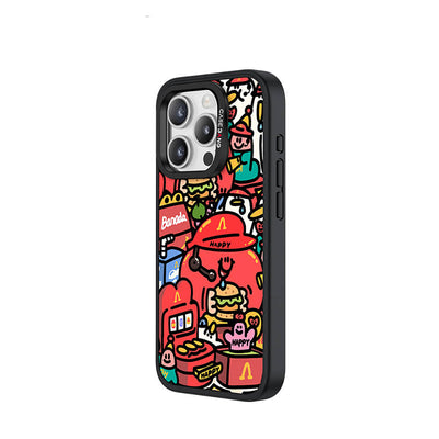Apple iPhone 15 Pro Max Magsafe Şarj Özellikli Casebang Ahhey Serisi Arka Panel Pembe