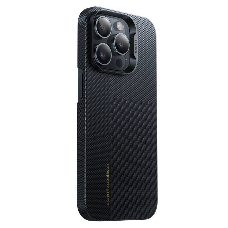 iPhone 15 Pro Max M-safe Şarj Özellikli Karbon Fiber Benks Montage ArmorAir Kevlar Kılıf