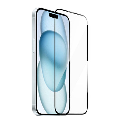 iPhone 15 Pro Max Wiwu SQ-008 Oleofobik Easy Install Darbeye Karşı Dayanıklı Temperli Cam Ekran Koruyucu + Kolay Uygulama Aparatlı