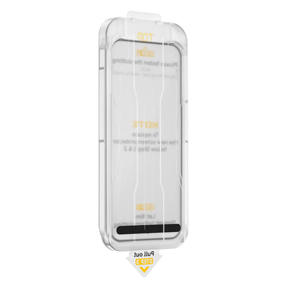iPhone 15 Pro Max Wiwu SQ-008 Oleofobik Easy Install Darbeye Karşı Dayanıklı Temperli Cam Ekran Koruyucu + Kolay Uygulama Aparatlı