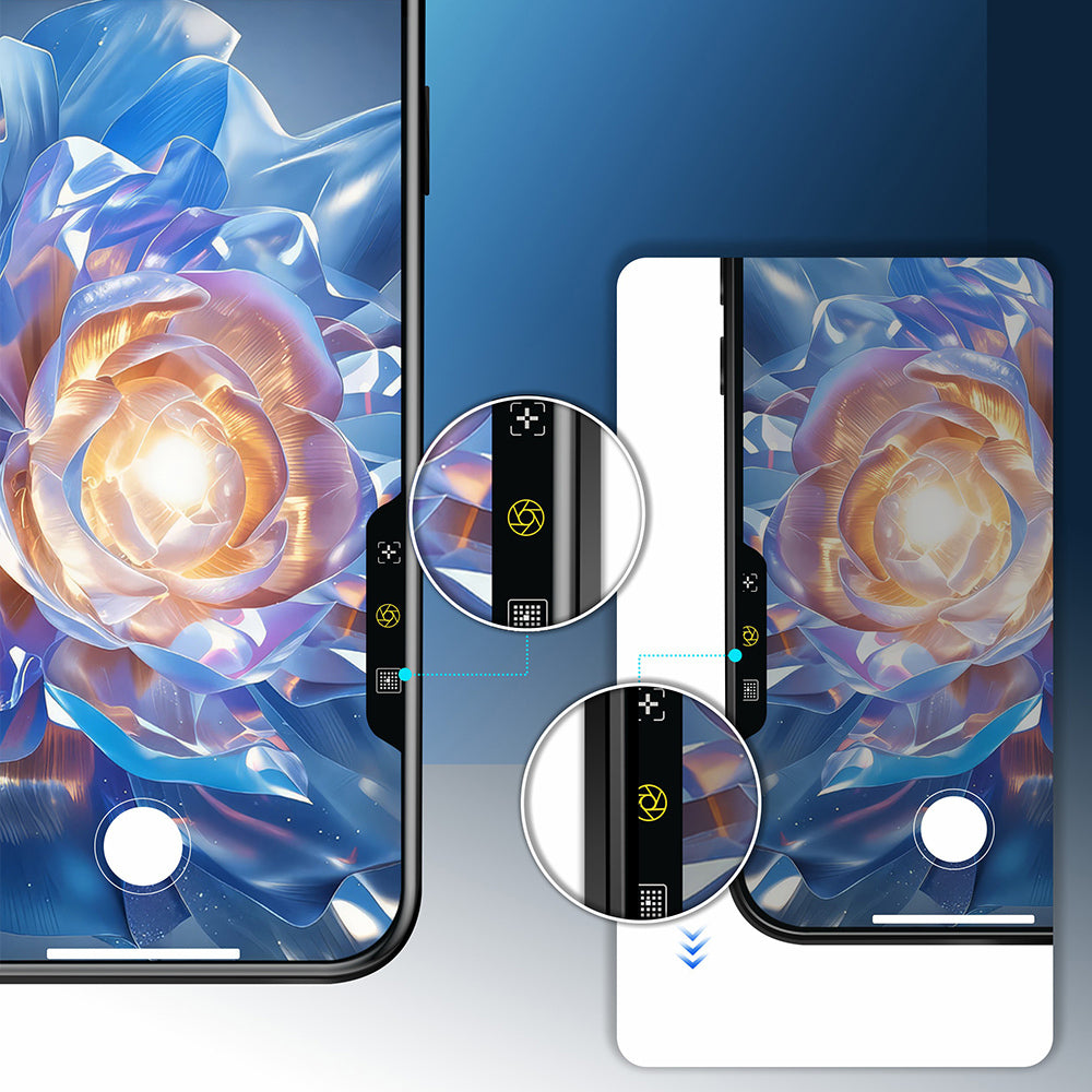 iPhone 15 Pro Mohseven Safir Coating HD 3D Glue Temperli Cam Ekran Koruyucu