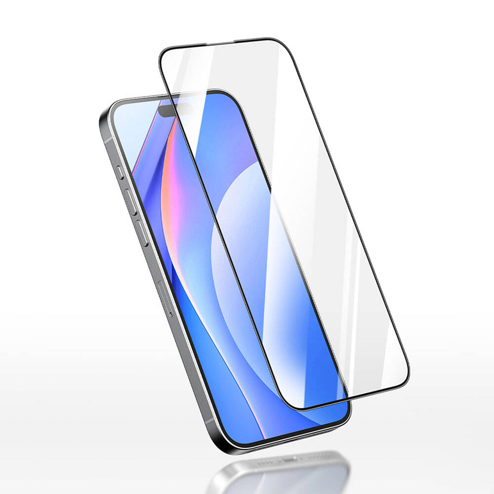 iPhone 15 Pro Recci RSP-A02SD 3D HD Full Transparan Temperli Cam Ekran Koruyucu