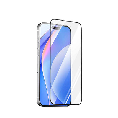Apple iPhone 15 Pro Recci RSP-A02SD 3D HD Full Transparan Temperli Cam Ekran Koruyucu Siyah