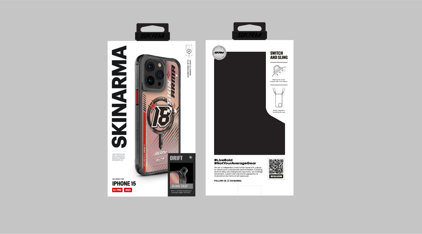 iPhone 15 Pro SkinArma M-safe Şarj Özellikli Sticker Yapıştırmalı Drift Kılıf