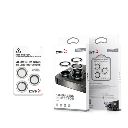 iPhone 15 Pro Zore Safir CL-15 Parmak İzi Bırakmayan Anti-Reflective Kamera Lens Koruyucu