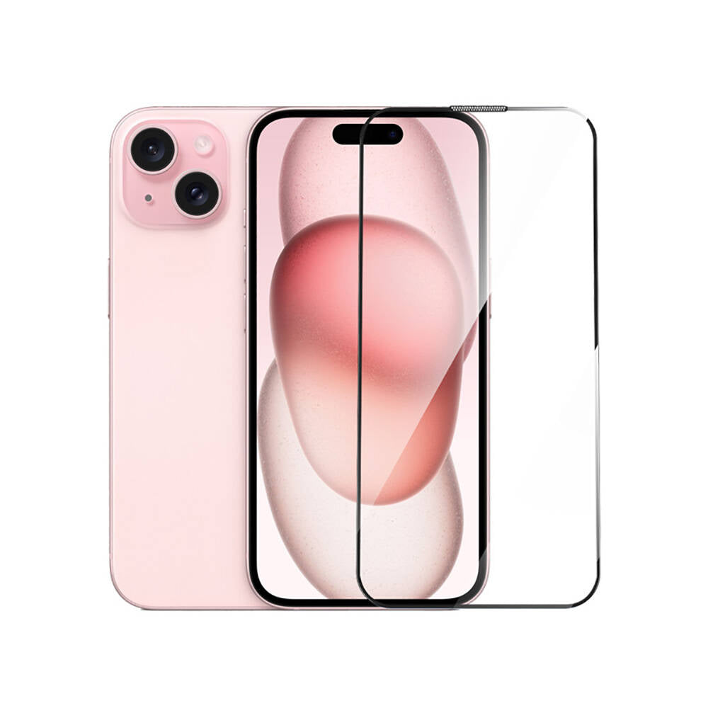 iPhone 15 Wiwu GT-014 Polimer Oleofobik Kaplama Şeffaf Pürüzsüz Temperli Cam Ekran Koruyucu 25'li Paket