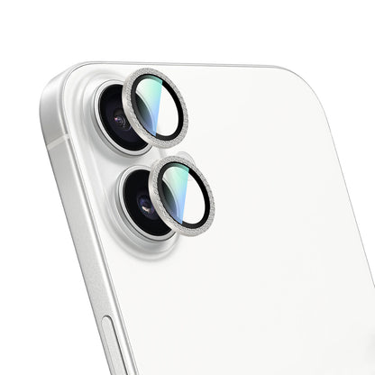 iPhone 16 CaseWorld Alloy Sparkling Diamond Serisi Taşlı Lens Koruyucu