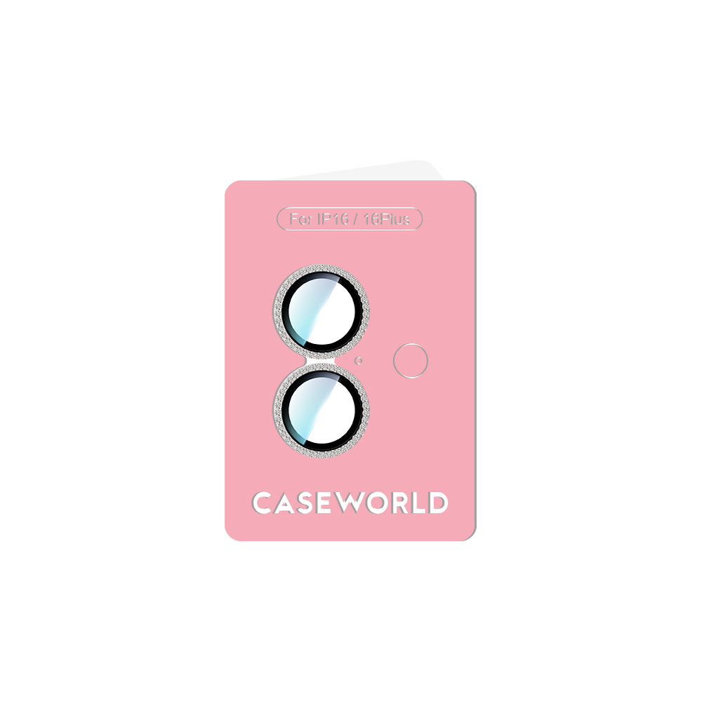 iPhone 16 CaseWorld Alloy Sparkling Diamond Serisi Taşlı Lens Koruyucu