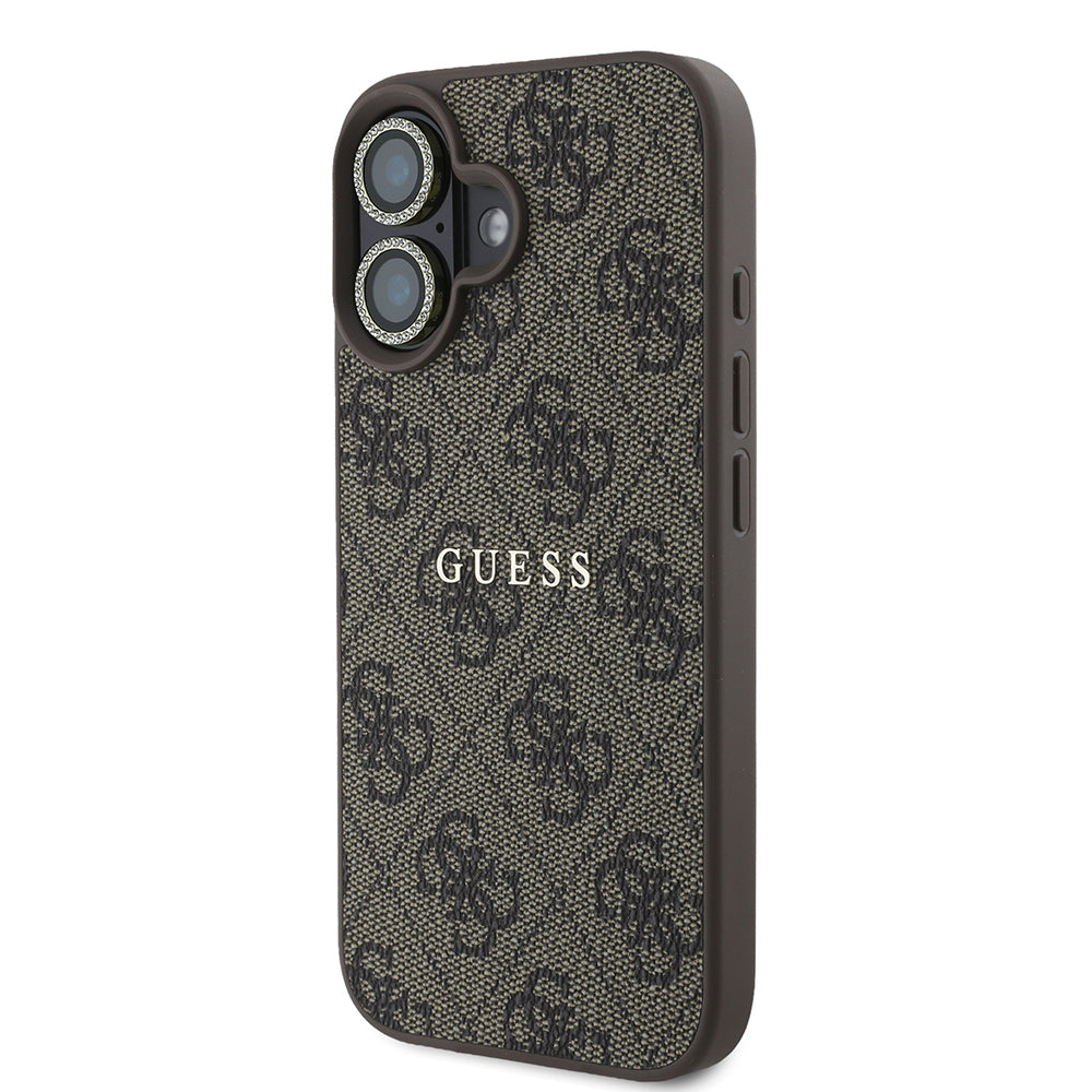 Apple iPhone 16 Guess Orjinal Lisanslı Kılıf + Ekran Koruyucu + Lens Koruyucu 3in1 Aksesuar Seti Pembe