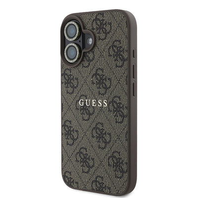 Apple iPhone 16 Guess Orjinal Lisanslı Kılıf + Ekran Koruyucu + Lens Koruyucu 3in1 Aksesuar Seti Pembe