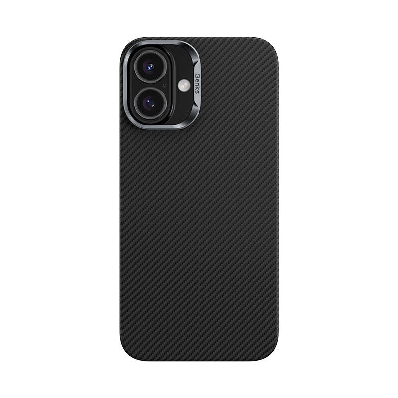 iPhone 16 Kılıf Benks M-safe Şarj Özellikli Magnetik ArmorAir 600D Kevlar Fiber Kılıf
