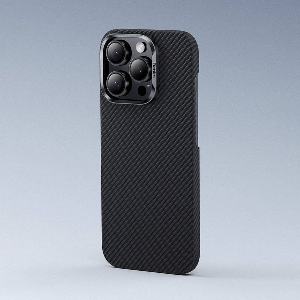 iPhone 16 Kılıf Benks M-safe Şarj Özellikli Magnetik ArmorAir 600D Kevlar Fiber Kılıf