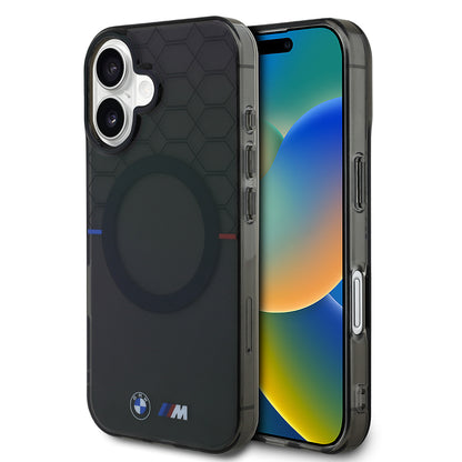 iPhone 16 Kılıf BMW Magsafe Şarj Özellikli Transparan M Dizayn Orjinal Lisanslı Kılıf