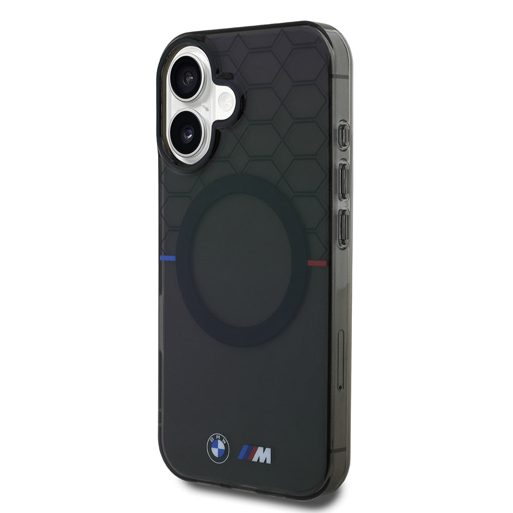 iPhone 16 Kılıf BMW Magsafe Şarj Özellikli Transparan M Dizayn Orjinal Lisanslı Kılıf