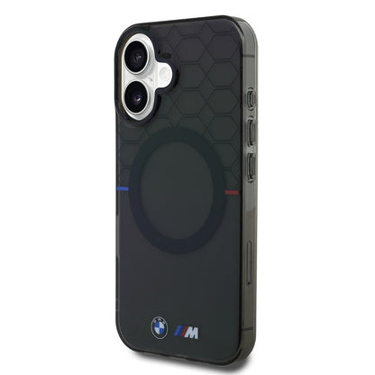 iPhone 16 Kılıf BMW Magsafe Şarj Özellikli Transparan M Dizayn Orjinal Lisanslı Kılıf