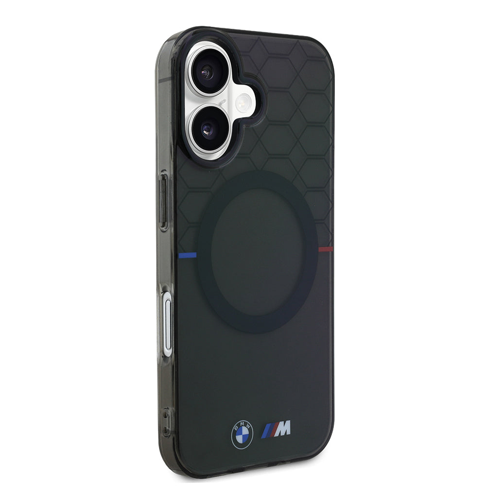 iPhone 16 Kılıf BMW Magsafe Şarj Özellikli Transparan M Dizayn Orjinal Lisanslı Kılıf