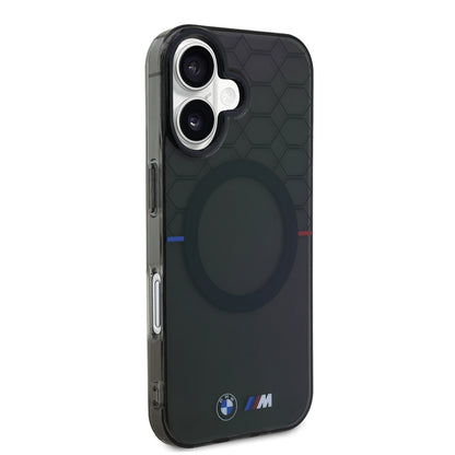 iPhone 16 Kılıf BMW Magsafe Şarj Özellikli Transparan M Dizayn Orjinal Lisanslı Kılıf