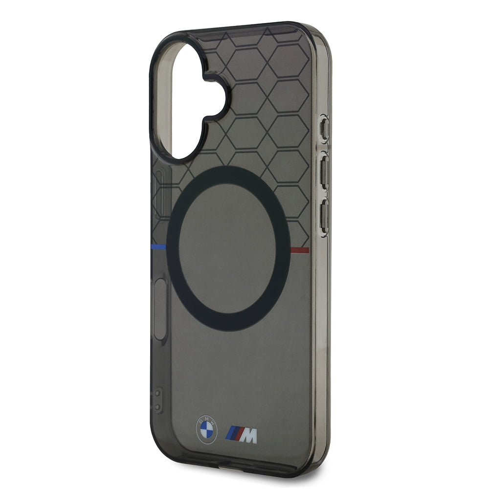 iPhone 16 Kılıf BMW Magsafe Şarj Özellikli Transparan M Dizayn Orjinal Lisanslı Kılıf