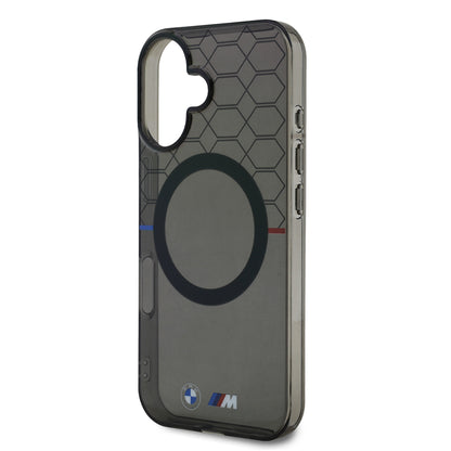 iPhone 16 Kılıf BMW Magsafe Şarj Özellikli Transparan M Dizayn Orjinal Lisanslı Kılıf