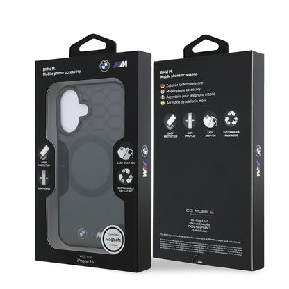 iPhone 16 Kılıf BMW Magsafe Şarj Özellikli Transparan M Dizayn Orjinal Lisanslı Kılıf