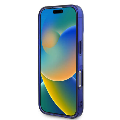 Apple iPhone 16 Kılıf BMW Orjinal Lisanslı M Logolu Üç Renk Çizgili Motorsport Circle Kapak Siyah