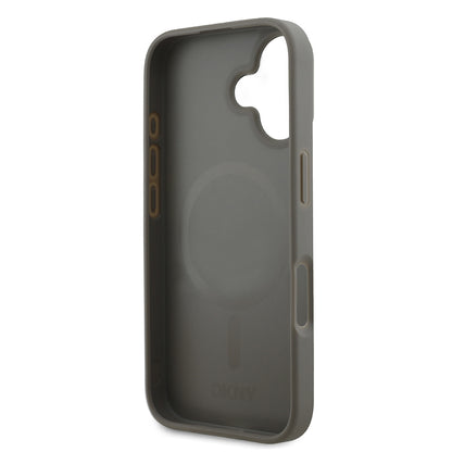 iPhone 16 Kılıf DKNY Orjinal Lisanslı M-safe Şarj Özellikli 3D Yazılı Checkered Pattern Kılıf