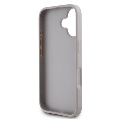 iPhone 16 Kılıf Guess Orjinal Lisanslı Gül Baskılı Büyük Metal Logo Dizaynlı Kılıf