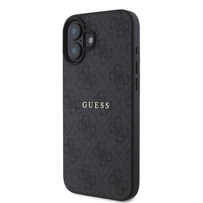 iPhone 16 Kılıf Guess Orjinal Lisanslı M-safe Şarj Özellikli 4G Desenli Yazı Logolu Kılıf