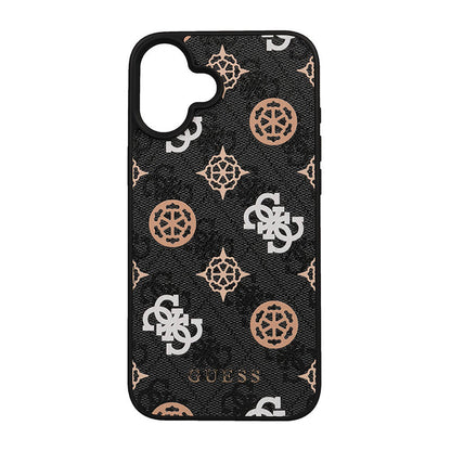 iPhone 16 Kılıf Guess Orjinal Lisanslı M-safe Şarj Özellikli 4G Desenli Yazı Logolu Peony Kılıf