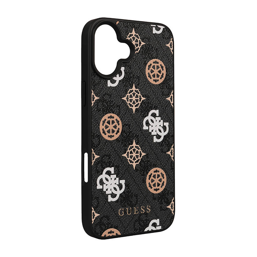 iPhone 16 Kılıf Guess Orjinal Lisanslı M-safe Şarj Özellikli 4G Desenli Yazı Logolu Peony Kılıf