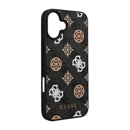 iPhone 16 Kılıf Guess Orjinal Lisanslı M-safe Şarj Özellikli 4G Desenli Yazı Logolu Peony Kılıf