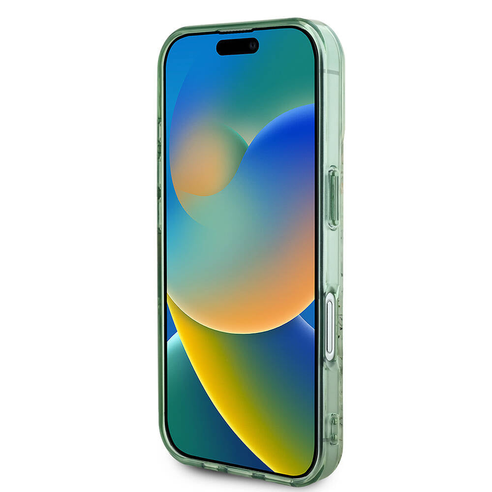 iPhone 16 Kılıf Guess Orjinal Lisanslı M-safe Şarj Özellikli IML Baskılı Yazı Logolu Flower Tonal Circle Kılıf