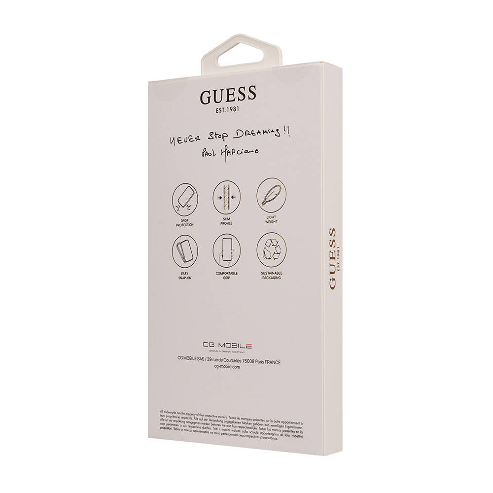 Apple iPhone 16 Kılıf Guess Orjinal Lisanslı Magsafe Şarj Özellikli Small 4G Classic Kapak Kahverengi