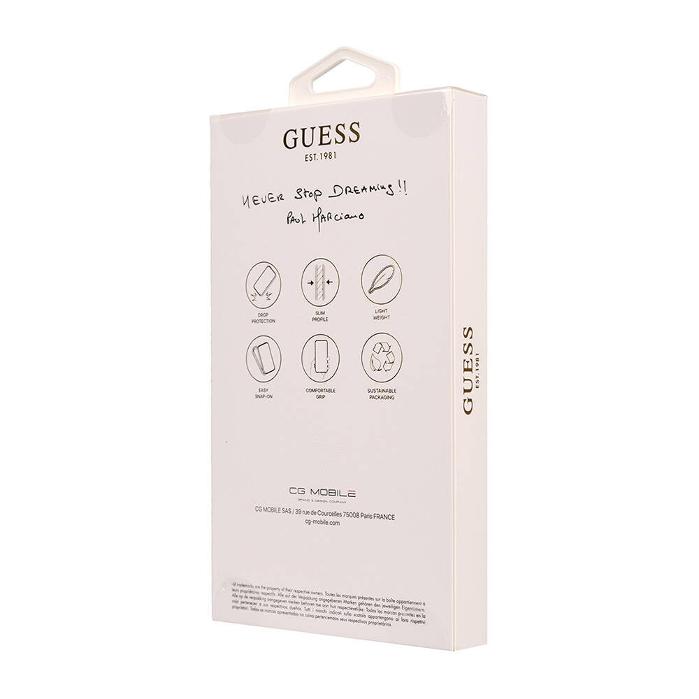 Apple iPhone 16 Kılıf Guess Orjinal Lisanslı Magsafe Şarj Özellikli Small 4G Classic Kapak Kahverengi