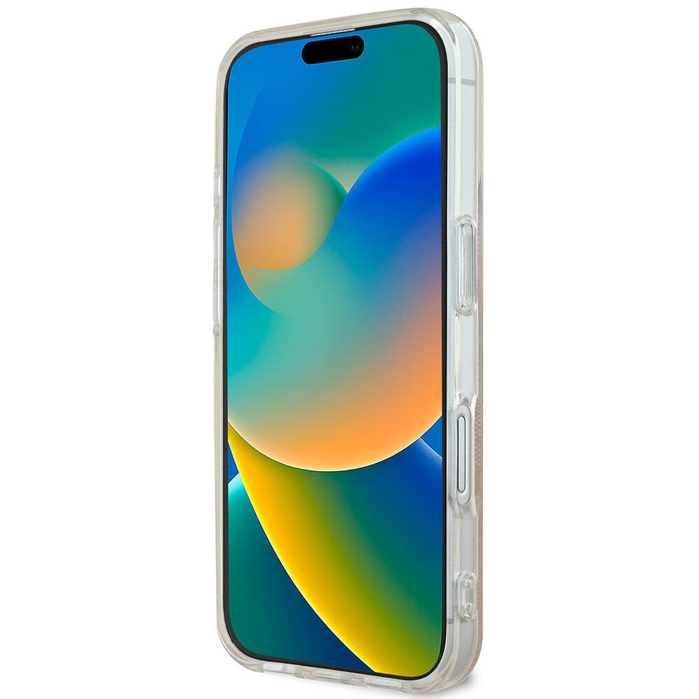 iPhone 16 Kılıf Guess Orjinal Lisanslı M-safe Şarj Özellikli Yazı Logolu 4G Desenli Kılıf