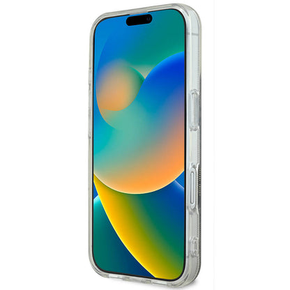 iPhone 16 Kılıf Guess Orjinal Lisanslı M-safe Şarj Özellikli Yazı Logolu 4G Desenli Kılıf