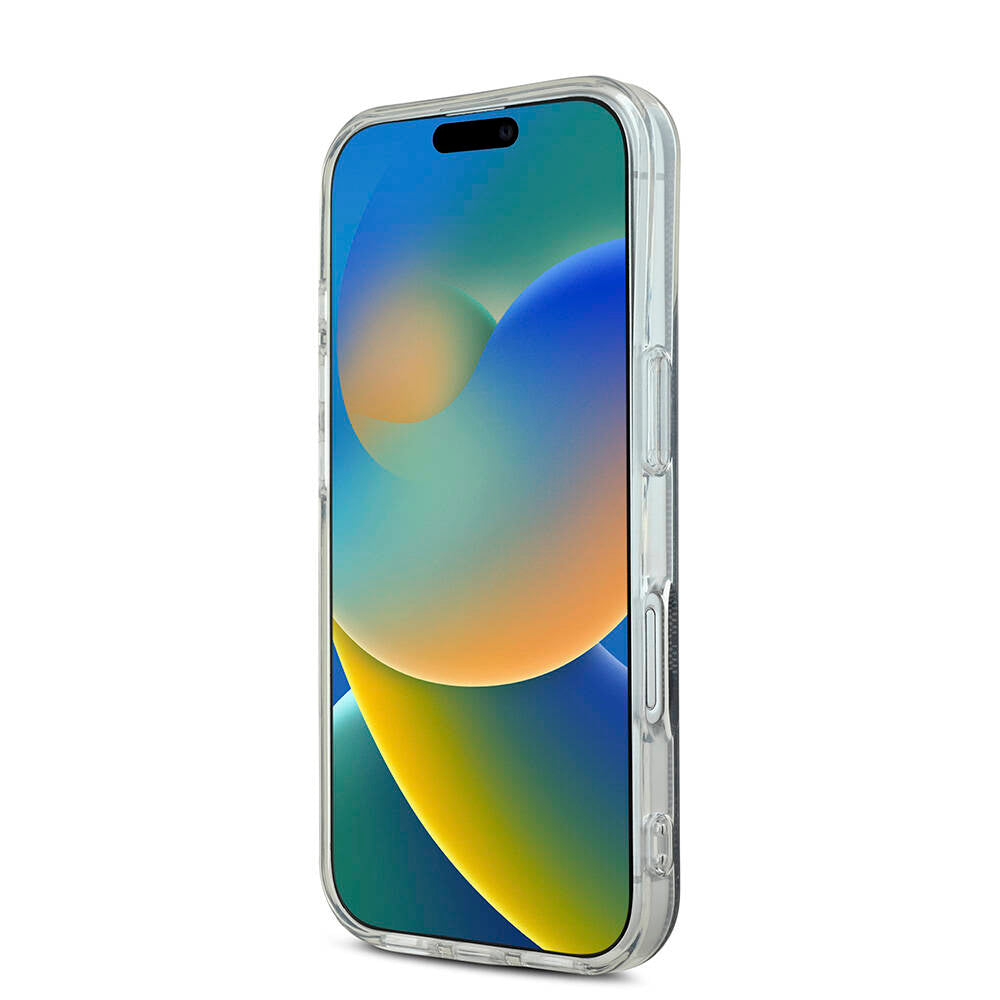 iPhone 16 Kılıf Guess Orjinal Lisanslı M-safe Şarj Özellikli Yazı Logolu 4G Desenli Kılıf