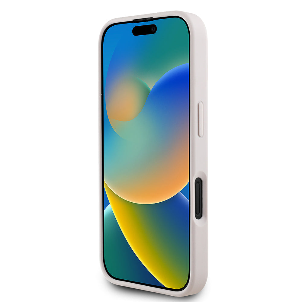 iPhone 16 Kılıf Guess Orjinal Lisanslı M-safe Şarj Özellikli Yazı Logolu Circle Classic Kılıf