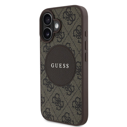 iPhone 16 Kılıf Guess Orjinal Lisanslı M-safe Şarj Özellikli Yazı Logolu Circle Classic Kılıf