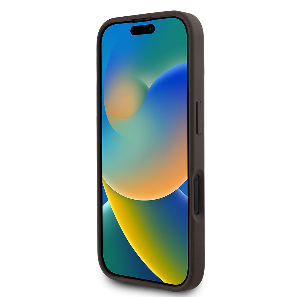 iPhone 16 Kılıf Guess Orjinal Lisanslı M-safe Şarj Özellikli Yazı Logolu Circle Classic Kılıf