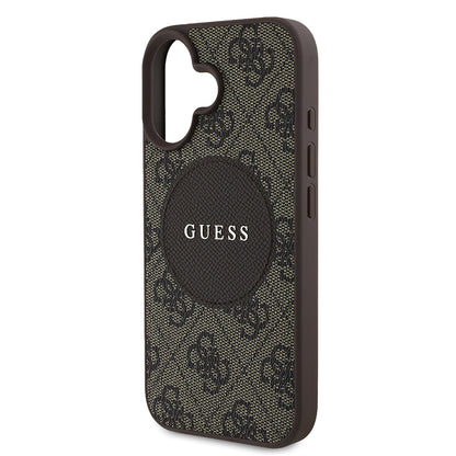 iPhone 16 Kılıf Guess Orjinal Lisanslı M-safe Şarj Özellikli Yazı Logolu Circle Classic Kılıf
