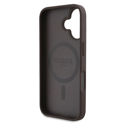 iPhone 16 Kılıf Guess Orjinal Lisanslı M-safe Şarj Özellikli Yazı Logolu Circle Classic Kılıf