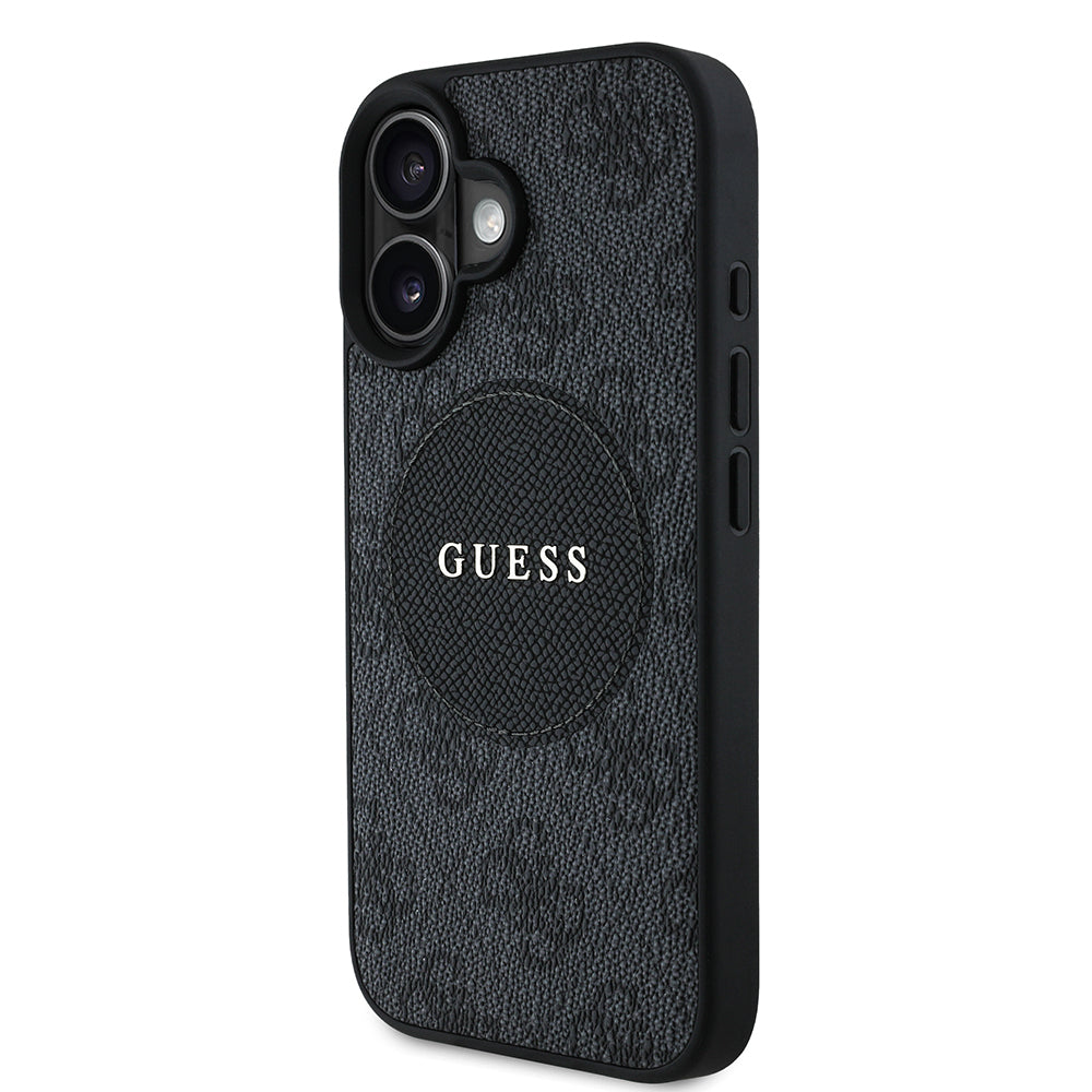iPhone 16 Kılıf Guess Orjinal Lisanslı M-safe Şarj Özellikli Yazı Logolu Circle Classic Kılıf
